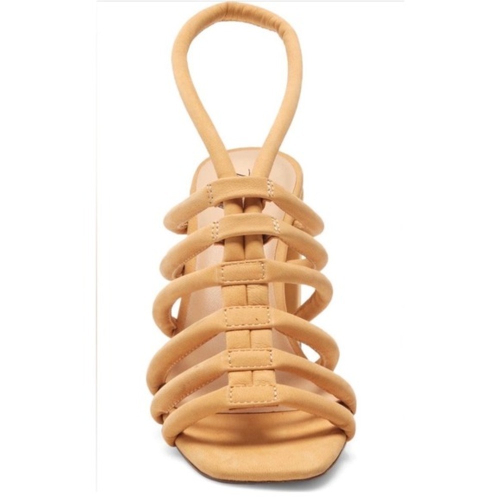Free People Tan Strappy Block Heel Sandals - Picture 2 of 6